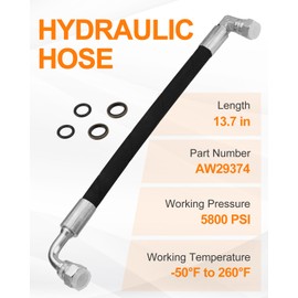 4pcs Hydraulic Hose AW29374 Compatible with John Deere 400E 400X 400CX 410 419 420 430 512 120E 120R D120 H120 H130 H160 H165 200CX 200X 210 300 300E 300CX 300X 300R