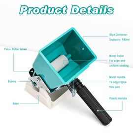 Singring Portable Glue Applicator Roller Woodworking Glue Spreader Adjustable Applicator for Work Wooden DIY Coating (3 inch)