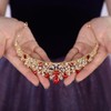 Teyglen Wedding Tiara and Crown for Women Red Crystal Rhinestone