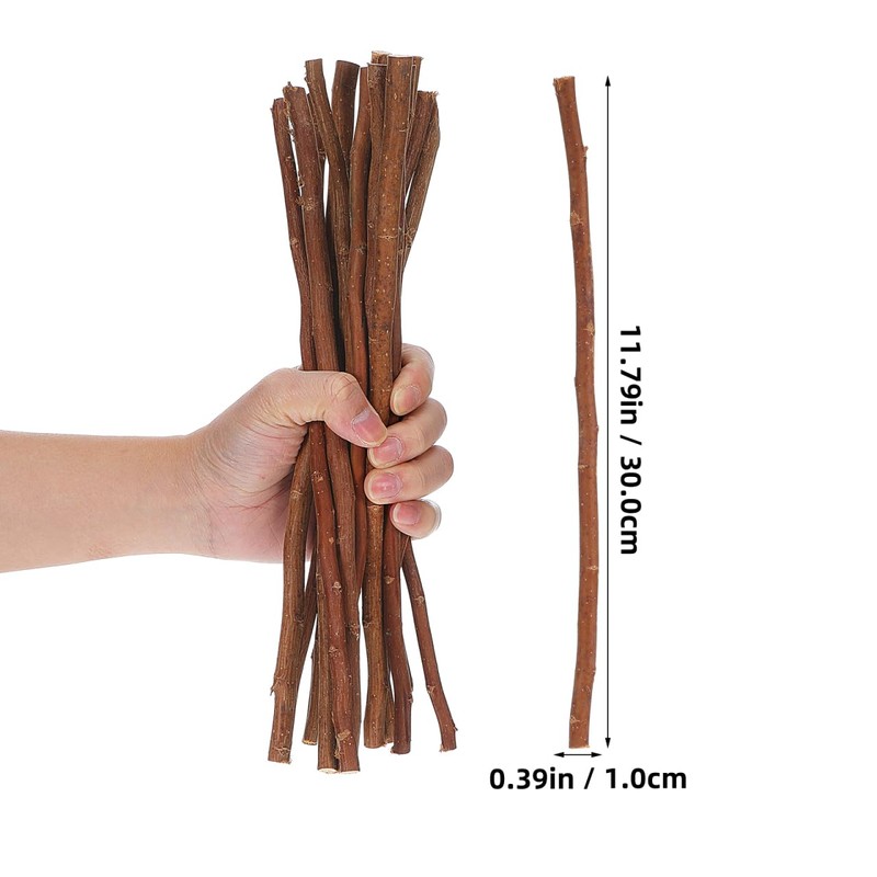 Lurrose Natural Wood Sticks for Crafts 50pcs DIY Art Supplies