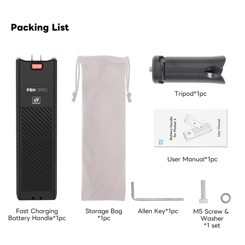 Metal Battery Charging Handle for DJI Osmo Pocket 4 3/Xtra