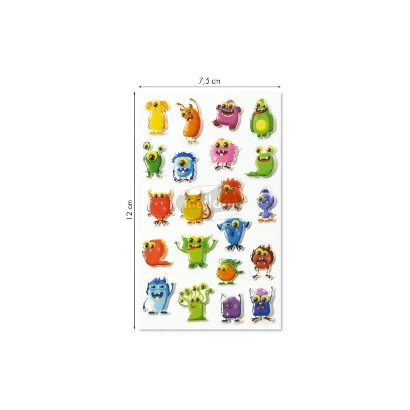 Maildor 560503C Pack of Stickers Cooky 3D (1 Sheet, 7.5