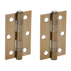 HANDLEZONE® Door Hinges 1 Pair 76mm / 3 inch Ball Bearing, with Screws - Antique Bronze