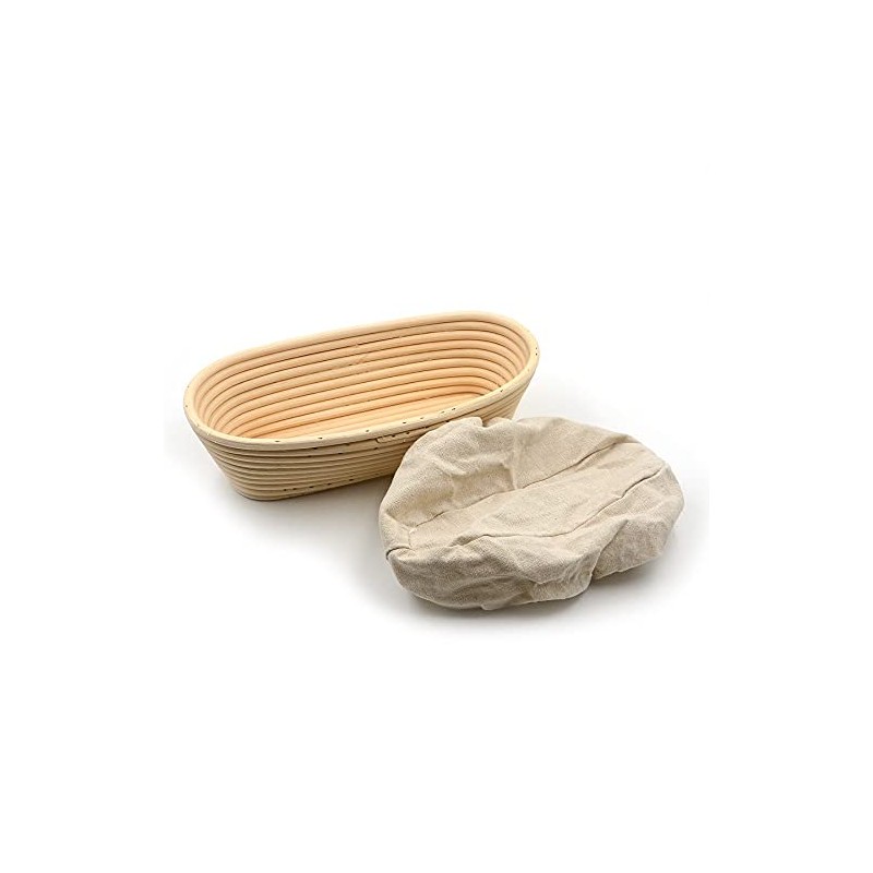 Brunswick Bakers Oval Banneton with Lining, 25 cm Yellow