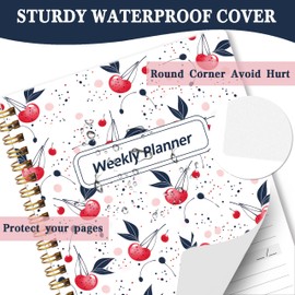 Undated Weekly Planner Notebook, A5 Planner Notebook Daily Diary,Weekly Goals with Habit Tracker 52 Weeks Planning for College Work