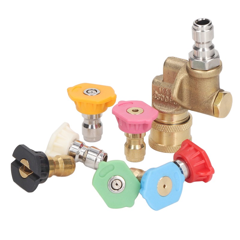 7PCS Pressure Washer Nozzle Tips with Coupler 1/4in Quick Interface