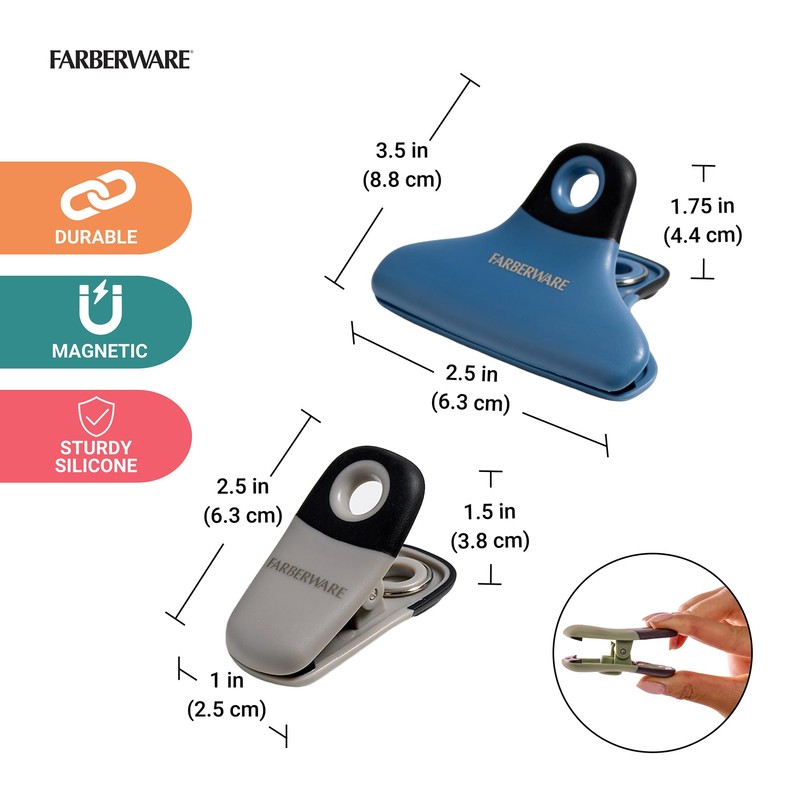 Farberware Professional Bag Clip, 5 piece set, Assorted