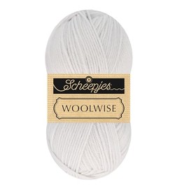 Scheepjes Woolwise (200m) DK-Weight Yarn - for Knitting Patterns with Multiple Colours and All Sorts of Projects, Merino Wool, 702 Misty Silver, 1 x 100g