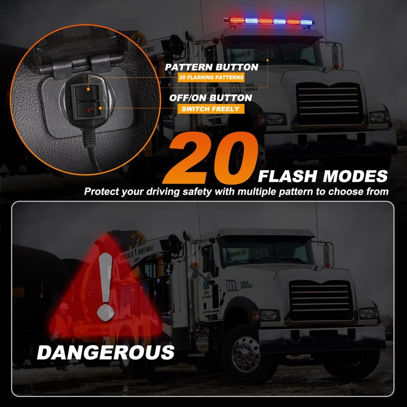 ASPL 26inch 126 LED Emergency Rooftop Strobe Lights Bar w/Controller