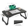 Zapuno Laptop Lap Desk, Foldable Laptop Table Tray with 4