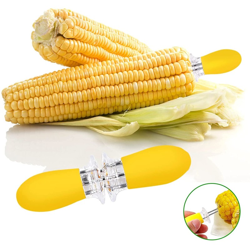 Corn Holders, AUGSUN 10Pcs/5 Pairs Corn Cob Holders Stainless Steel