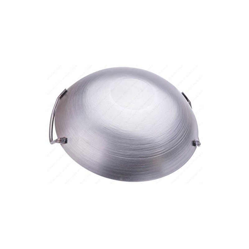 14 Inches Carbon Steel Round Bottom Wok with Two Side