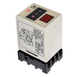 Delay Timer Relay, Digital Delay Timer Relay AH3-DM Dual Mode 0.01S-99H LED Display 12/24/110/220/380V (DC 12V)(AC/DC 24V)