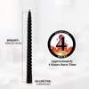 KONNI 0.87×10 Inch Black Spiral Taper Candle, Unscented and Smokeless