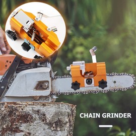 Chainsaw Chain Sharpening Jig, Tooth Sharpener Kit, Timberline Sharpening Set, Chainsaw, Aluminium Alloy Hand Cranks, Saw Chains, Sharpener for All Types of Chainsaws Electric