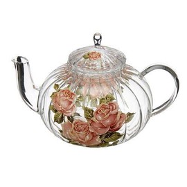 Gold Rose Heat-Resistant Mall Teapot