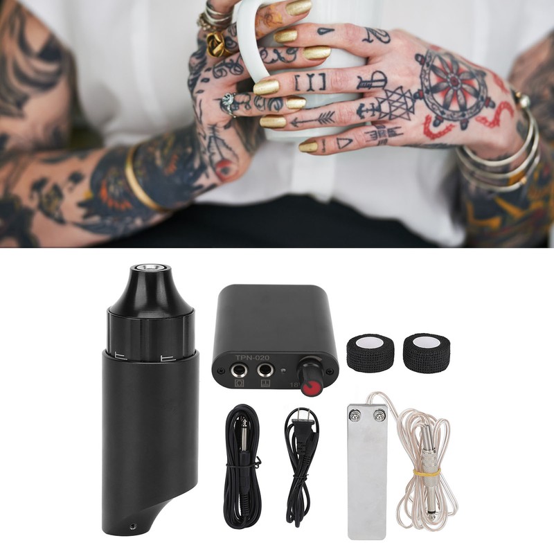 Rotary Tattoo Pen Set Power Supply Foot Pedal DC Clip