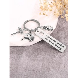 Zysta Camper Keyring with Engraving "Zuhause ist da, wo wir parken" Caravan Decoration Lucky Charm Camping Gifts for Motorhome Drivers, There are many ways to happiness, one of which is camping, Unit