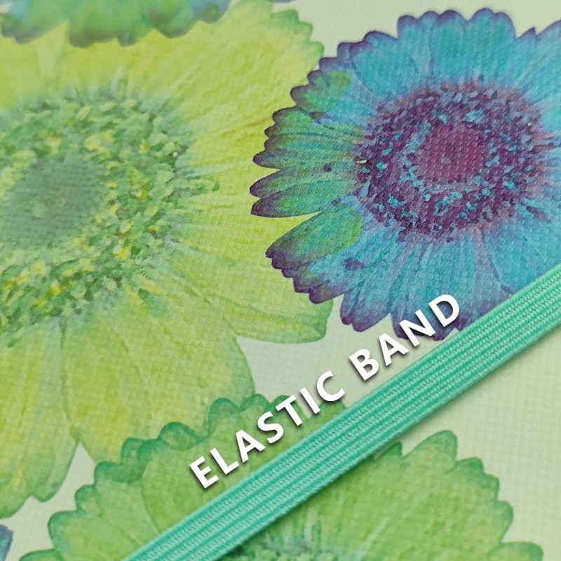 WRENBEN Pretty Journal Large College Ruled Spiral Notebook with Pockets,