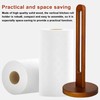 Pack of 2 Standing Kitchen Roll Holder, Wooden Kitchen Roll