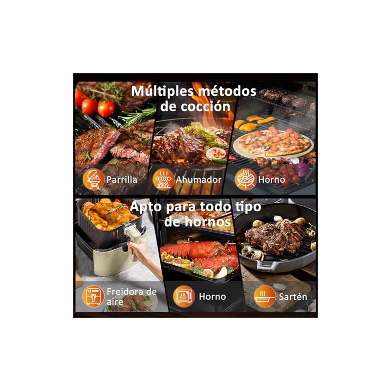YOMYM Inalámbrico Termómetro Carne,Termómetro Digital Cocina,con 2 Sondas