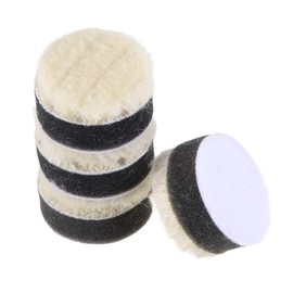 uxcell 1" Wool Felt Sponge Polishing Pad Hook and Loop Buffing Wheel for Orbital Polisher Buffer 4 Pcs