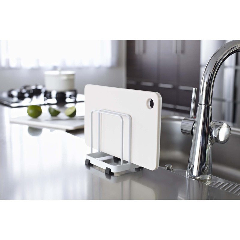 山崎実業(Yamazaki) カッティングボード スタンド ホワイト 約W12×D8.5×H12cm タワー tower まな板スタンド キッチン収納 7135