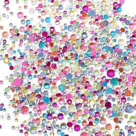 1440Pcs Mermaid Rhinestone, Colorful Rhinestones Nail Charms Gems Bling Beaded Nail Art Beads Candy Caramel Stone for Nails Art Supplies Decorations DIY Crafts (Mixed Color)