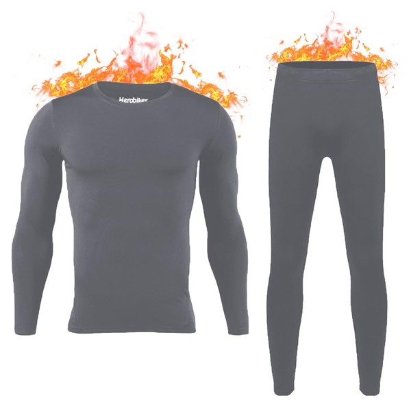 HEROBIKER Mens Thermal Underwear Set Skiing Winter Warm Base Layers
