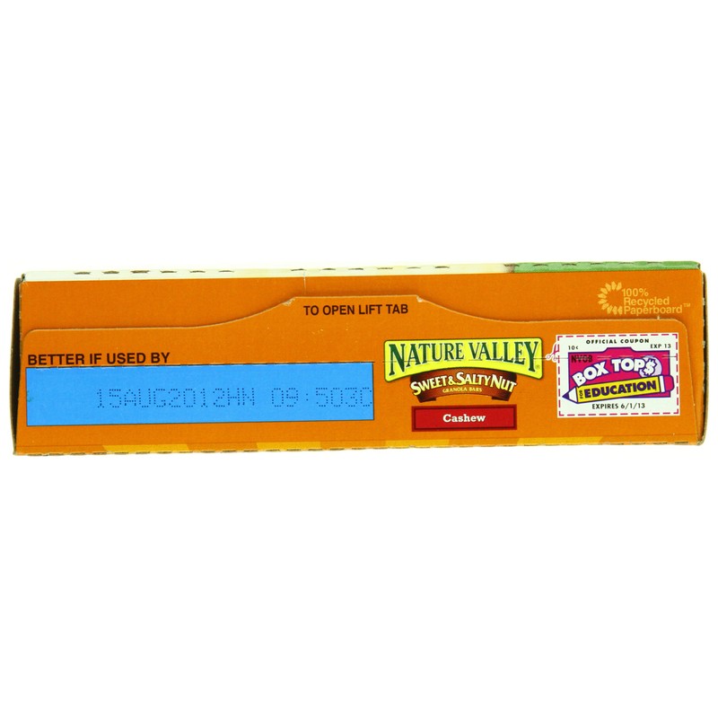 Nature Valley Sweet and Salty Nut Granola Bars, Cashew, 6