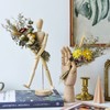 Jointed Hand Plant Holder Flexible Eye Catching Wooden DIY Plant