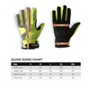 Fluorescent Reflective Winter Gloves - Cycling Running Walking - Waterproof