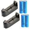 UltraFire 4pcs 14500 Battery 3.7V UltraFire 1800mAh Rechargeable Cell +2x