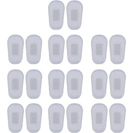 10 Pairs Clear Small Push-in Eyeglass Nose Pads Soft Silicone Air Cushion Glasses Replacement Nosepad Anti-Slip Nose Bridge Pads Kit Anti-Slip Air Chamber Repair Kits Eyeglasses Care