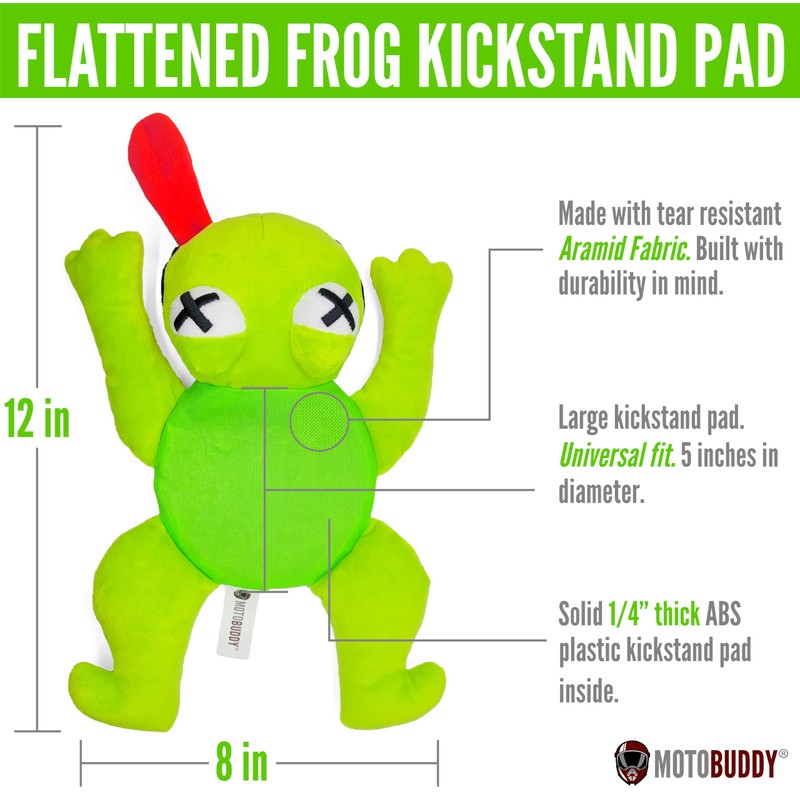 MotoBuddy Motorcycle Kickstand Pad. Universal Fit. Large. (Flattened Frog)
