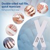 LNAUJS 15PCS Professional Reusable Double-Sided 100/180 Grit Blue Nail File