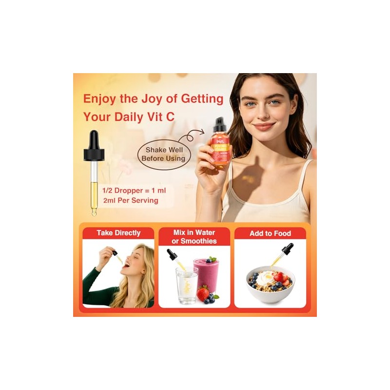 Liposomal Vitamin C 2000 mg Liquid Supplement with Ascorbic Acid,(4