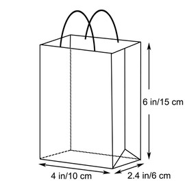 AZOWA Gift Bags Small Kraft Paper Bags with Handles (4 x 2.4 x 6 in, Orange Color, 50 Pcs)