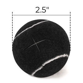 Hiceeden 24 Pcs Precut Tennis Balls for Walkers, Heavy Duty Walker Glide Balls, Long Lasting Walker Tennis Balls for Chair, Desk, Furniture Legs, Floor Protection (Black)