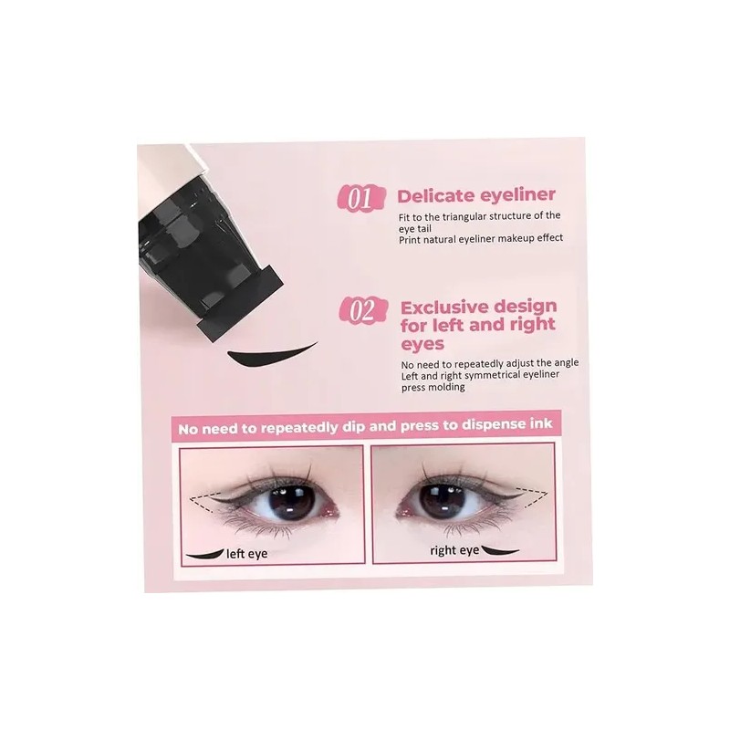 Gel Delineador De Ojos Impermeable Con Sello Alas Plegable