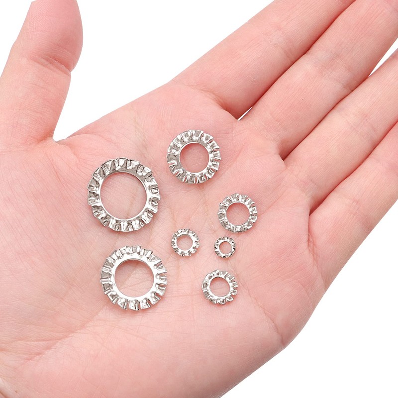 VooGenzek 270 Pieces External Teeth Star Lock Washers, Outer Tooth