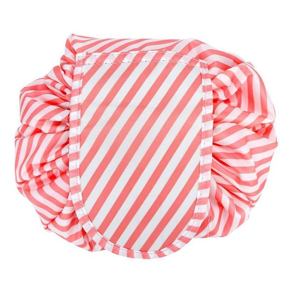 Intirilife Cosmetic Bag - Round One Step Drawstring Toiletry Bag