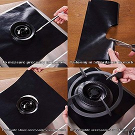 8X Stove Liner Cover 0.2mm Double Thickness Burner Covers Square Gas Range Protectors