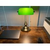 Newrays Glass Bankers Desk Lamp with Pull Chain Switch Plug