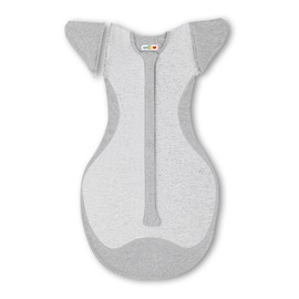 BABELIO Swaddle with Detachable Zip Sleeves Temp-Sensing Baby Transitional Swaddle Arms Up 2-Way Zipper Sleep Sack Soft