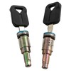 Front Driver and Passenger Outside Door Lock Cylinder Set with