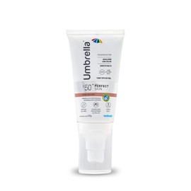Umbrella Perfect Skin tono oscuro | base fluida con Foto protector solar facial SPF 50+ | corrector de imperfecciones de la piel | todo tipo de piel (Normal-seca, Mixta-grasa) | color EFECTO MATE | water Resitand | UVA/UVB, IR-A; UV-HEV | tubo con 50gr.