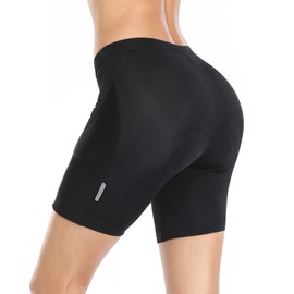 Santic Women 4D Padded Bike Shorts, 7" Breathable Women's Cycling Shorts with Pocket