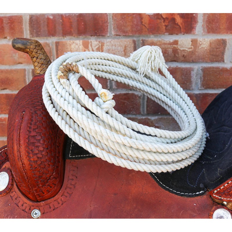 M-Royal Saddles 30 FT White Western Adult Lasso Rope Rodeo