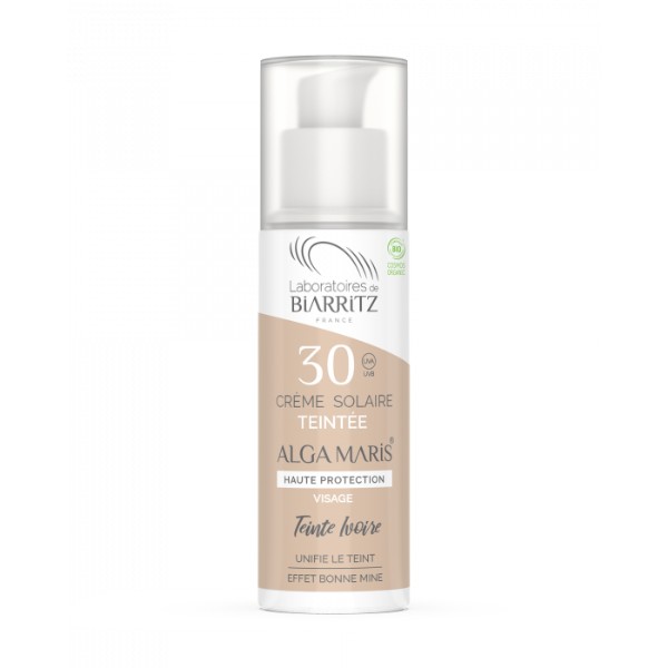 Laboratoires Biarritz Alga Maris Bio Tinted Face Sun Cream Ivory